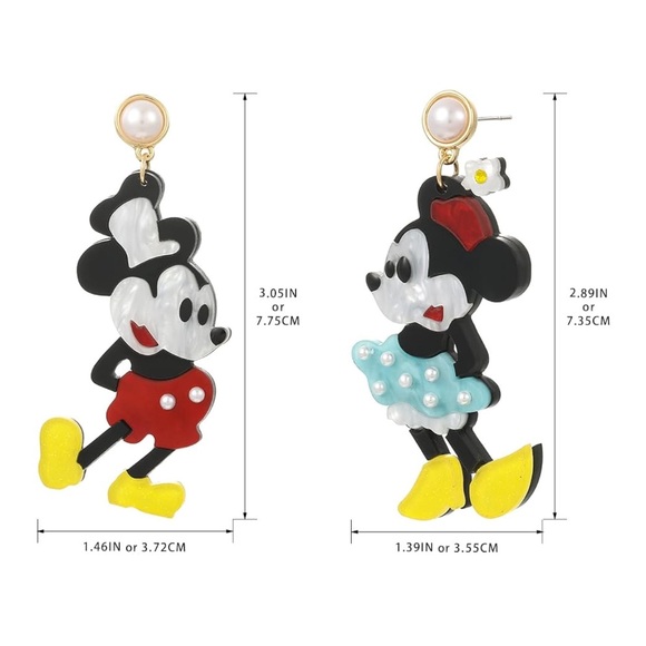 Vintage Disney Mickey & Minnie Earrings - Picture 3 of 3